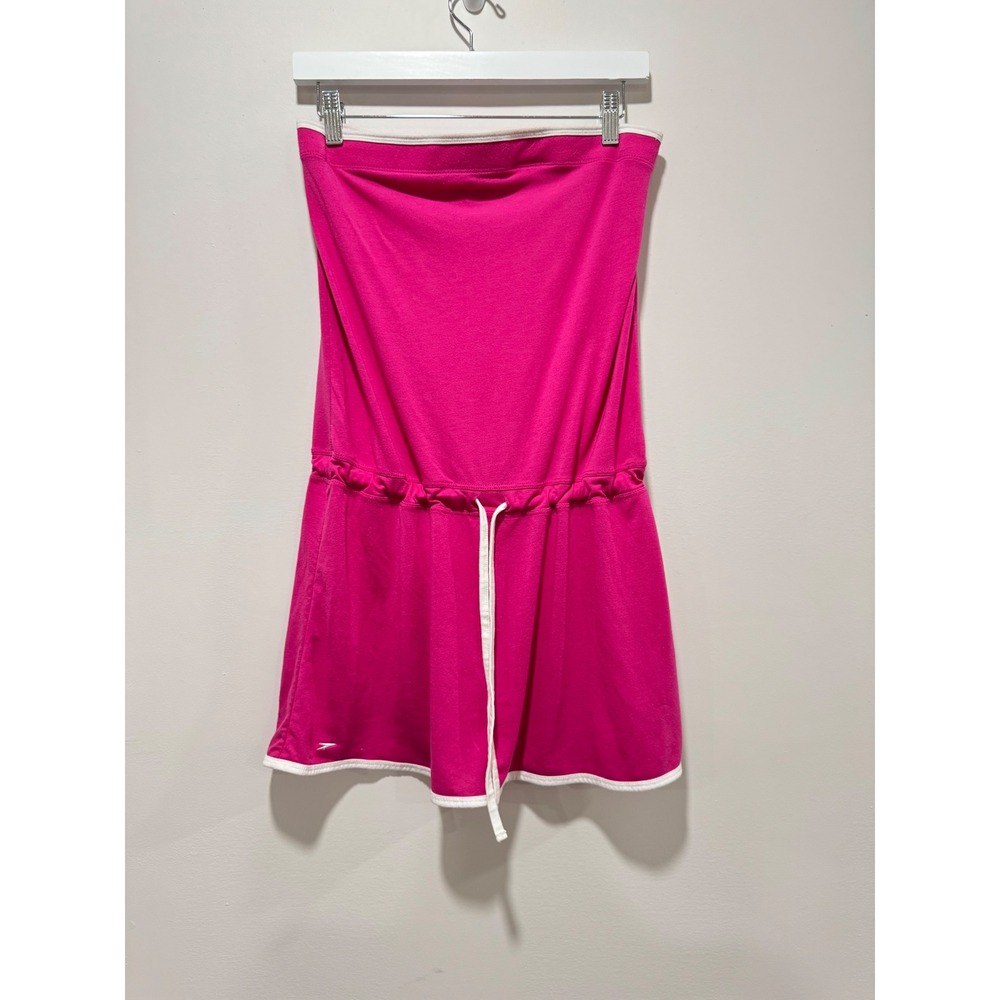 Speedo Pink Strapless Drawstring Waist Beach Coverup Romper Medium